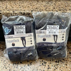NEW No Nonsense ExpandTech Style
NL8379 Leggings L/ XL 2 Pair